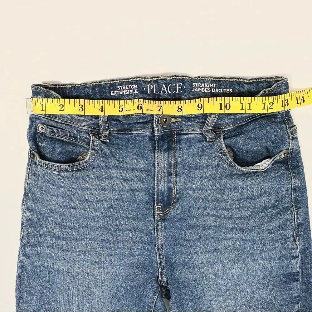 The Children's Place Stretch adjustable waist boys jeans straight size 14